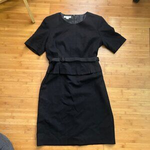 Pendleton Black Belted Peplum Dress Size 12